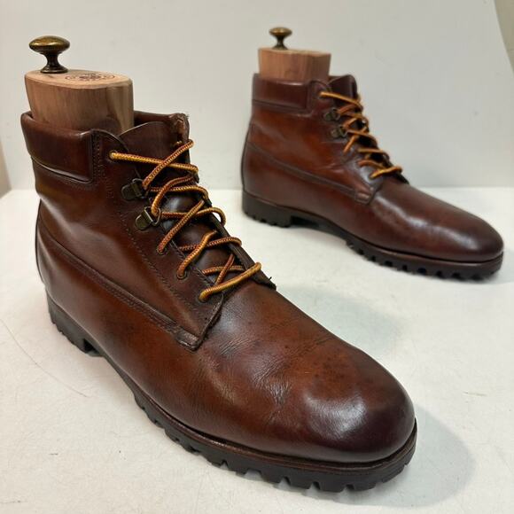 VTG Rancourt & Co x Polo Ralph Lauren Hiking Boot Bench Made in Maine VGUC 12 - Picture 4 of 12